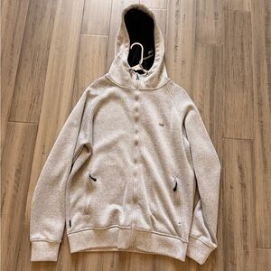 Empyre Men's Light Gray Full-Zip Hooded Sweater